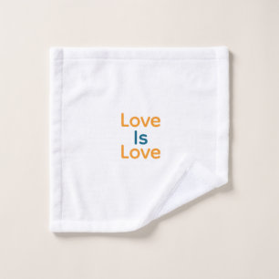 Toalha De Rosto O amor é o gay do orgulho cor azul laranja do LGBT