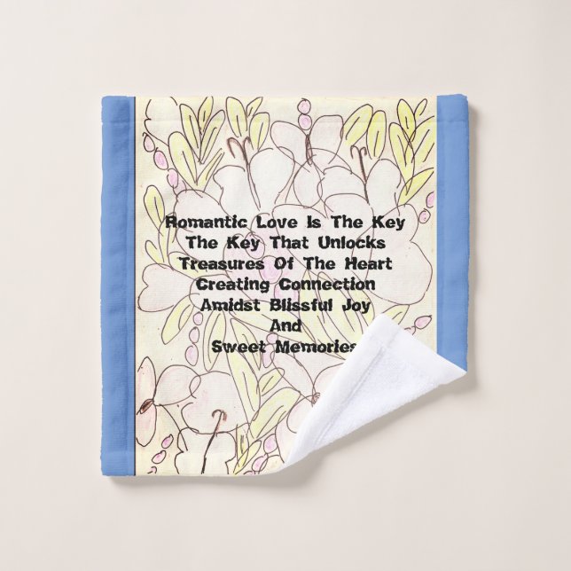 Toalha De Rosto O Amor Romântico É A Chave (Pano de lavar)