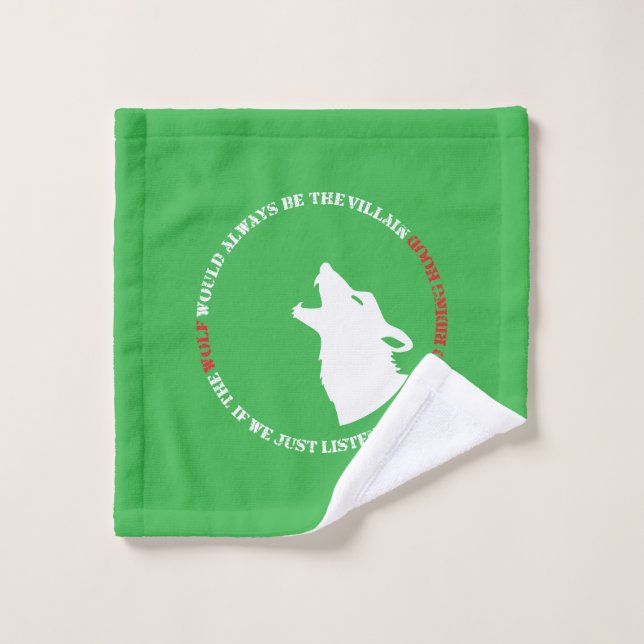 Toalha De Rosto O lobo seria sempre o vilão (Pano de lavar)