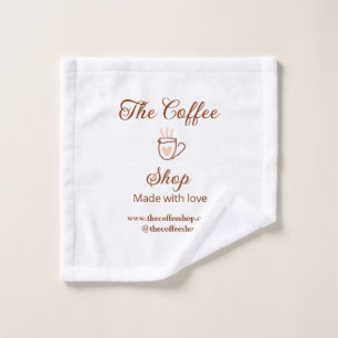 Toalha De Rosto O negócio de mídia social da loja de café e site