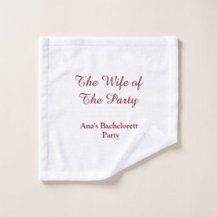 Toalha De Rosto O nome da festa de despedida de solteira da esposa