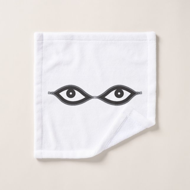Toalha De Rosto Olhos de Zipper (Pano de lavar)