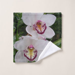 Toalha De Rosto Orquídeas Brancas Lindas Flores Tropicais