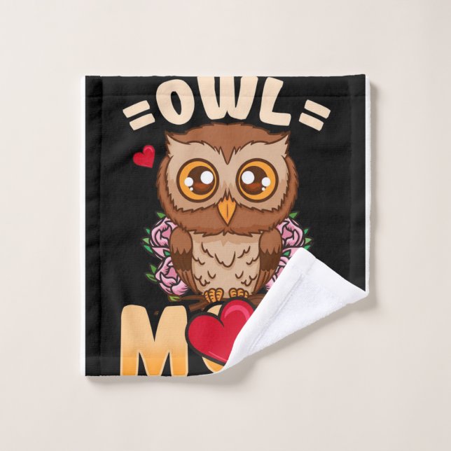 Toalha De Rosto Owl Mãe | Presente Para Proprietário Coruja Mãe (Pano de lavar)