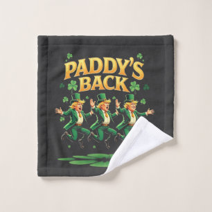 Toalha De Rosto Paddy's Back Funny Trump Rua Patrick Day Leopard