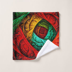 Toalha De Rosto Padrão Colorido de Arte Moderna Abstrato artística