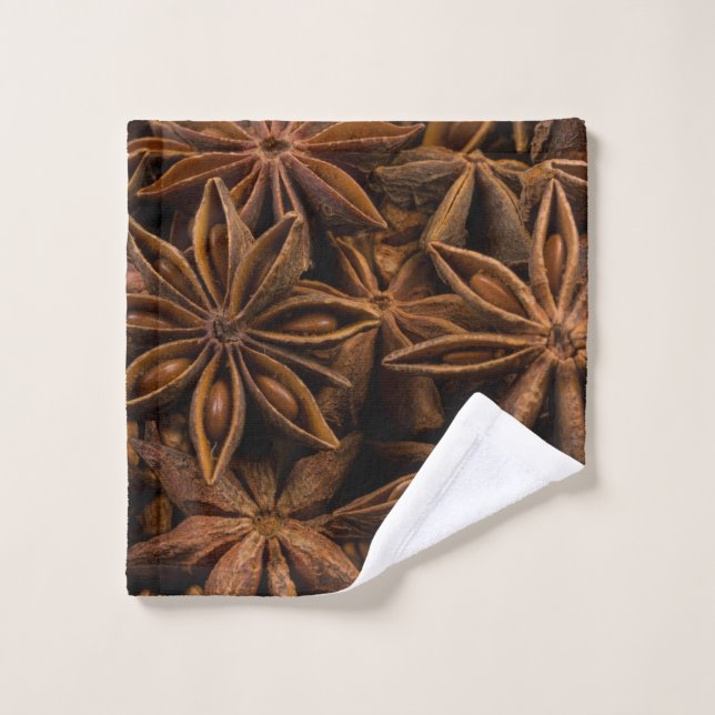 Toalha De Rosto Padrão de Anise Stars (Pano de lavar)
