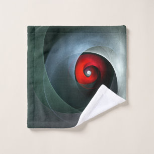 Toalha De Rosto Padrão de Arte Moderna Abstrato de Roteiro Vermelh