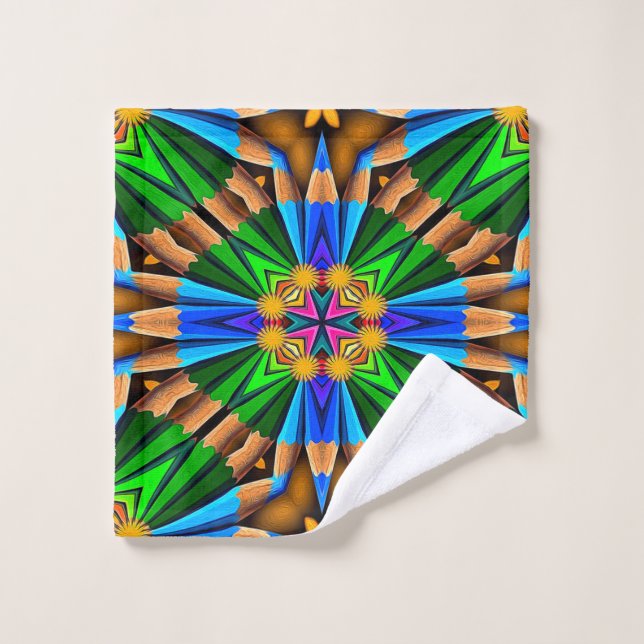 Toalha De Rosto Padrão de Flores de Abstrato exclusivo (Pano de lavar)