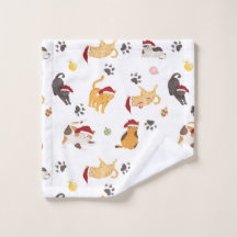 Padrão de Gato de Férias Fofo