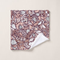 Padrão de Ilustração Floral da Borgonha Dourada ro