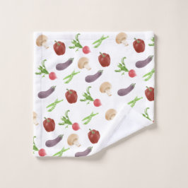 Toalha De Rosto Padrão de Ilustração Vegetal