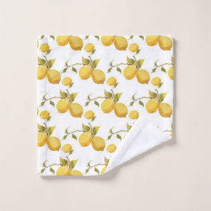 Toalha De Rosto Padrão de limão da vindima