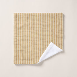 Toalha De Rosto Padrão de Tecido com faixa amarela pálida