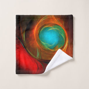 Toalha De Rosto Padrão Legal de Abstrato de Arte Fina Azul Moderna