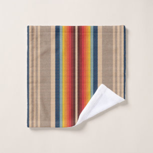 Toalha De Rosto Padrão sem costura com faixas coloridas de serape