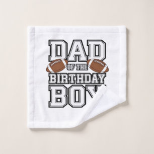 Toalha De Rosto Pai do Menino de Aniversário Amante de Futebol Fam
