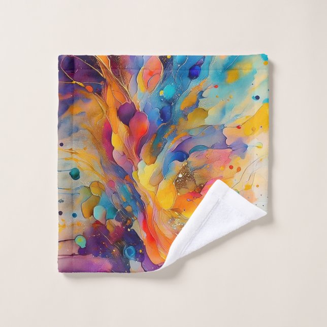 Toalha De Rosto Paint Splatter Patterno 2 (Pano de lavar)