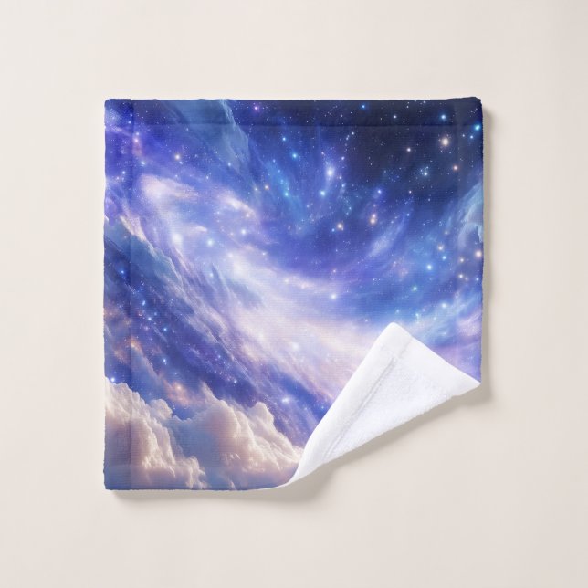 Toalha De Rosto Paisagem Cósmica: Nebulosa Inundada e Noite Estrel (Pano de lavar)