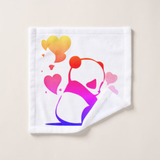 Toalha De Rosto panda in pink