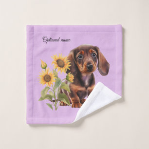 Toalha De Rosto Paninho de Limpeza para Filhote de Dachshund