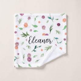 Toalha De Rosto Pano Floral Personalizado para Skincare ou Viagem