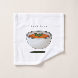 Toalha De Rosto Pano temático de comida, flanela, meme de boa sopa