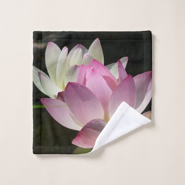 Toalha De Rosto Par de Flores de Lotus II (Pano de lavar)