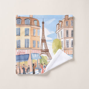 Toalha De Rosto Paris França Torre Eiffel   Aquarela Viagem