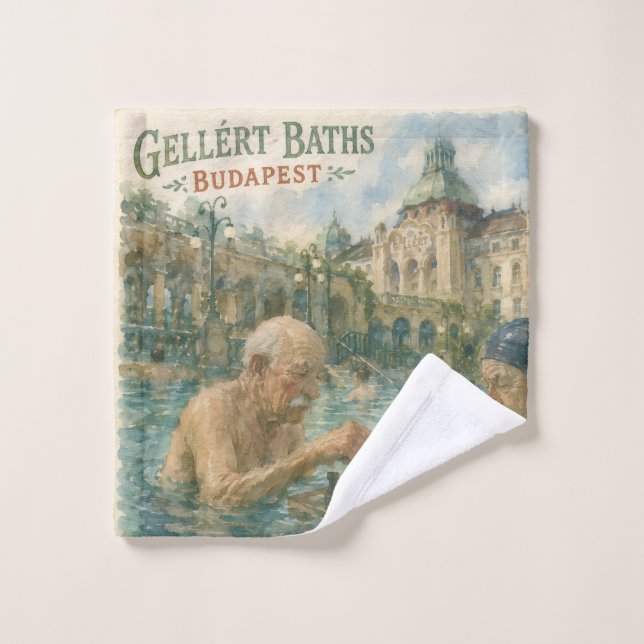 Toalha De Rosto Partida de xadrez Gellert Baths Budapeste Hungria (Pano de lavar)