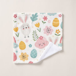 Toalha De Rosto Páscoa Bunny Pattern