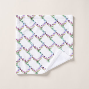 Toalha De Rosto Pastel Colorida Rainbow Flames Floral Diamond