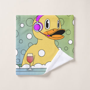 Toalha De Rosto Pato Engraçado em Bolhas Lava