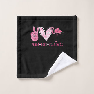 Toalha De Rosto Peace Love Flamingo | Flamingo Lover