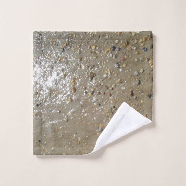 Toalha De Rosto Pedras de Borda d'água Conchas Oceano de Praia Ver (Pano de lavar)