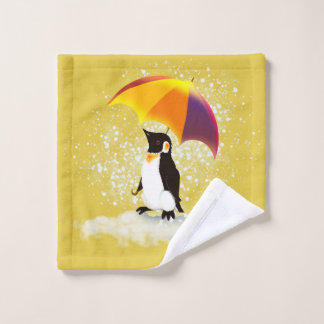Toalha De Rosto Penguin with Umbrella