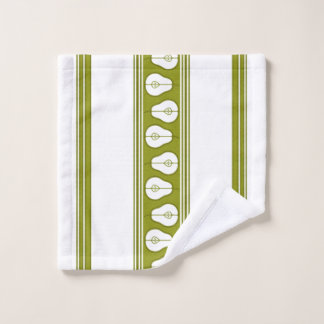 Toalha De Rosto Pera Luxo Jacquard Listras