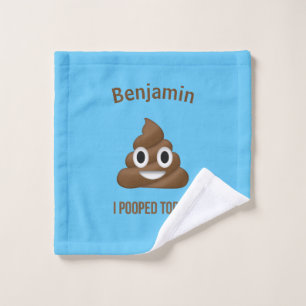 Toalha De Rosto Persona, eu apaguei hoje Poo Emoji no Blue