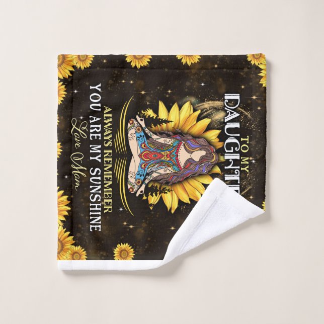 Toalha De Rosto Personalizado Para Meu Amor Filha Da Mãe Sunflow (Pano de lavar)