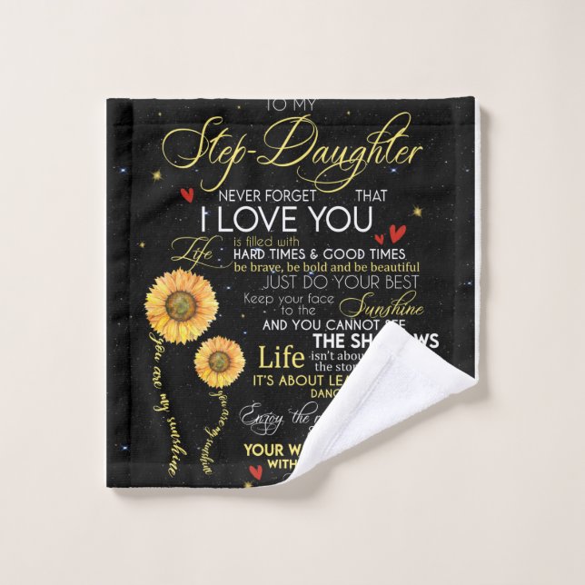 Toalha De Rosto Personalizado Para Meu Cobertor De Filha Passo (Pano de lavar)