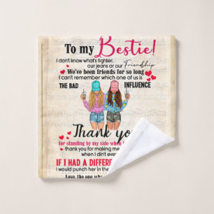 Toalha De Rosto Personalizado Para Minha Bestie, Amigos Presente P