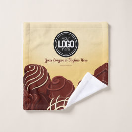 Toalha De Rosto Personalize o moderno Chocolate Business