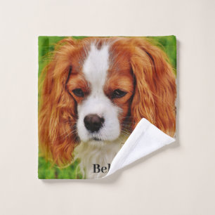 Toalha De Rosto Pet Photo and Name Personalised Dog Lover