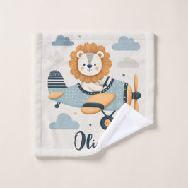 Toalha De Rosto Piloto de leão branco
