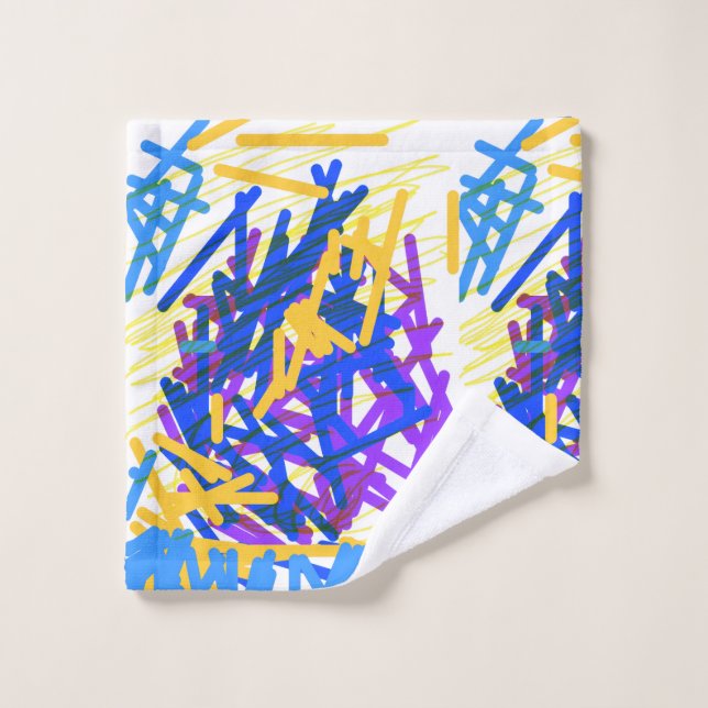 Toalha De Rosto Pintura Abstrata Moderna Salpico (Pano de lavar)
