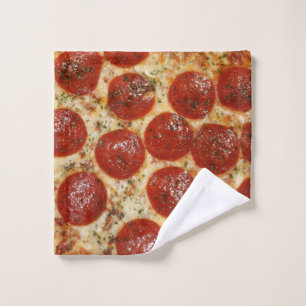 Toalha De Rosto Pizza de Pepperoni gordurosa engraçada