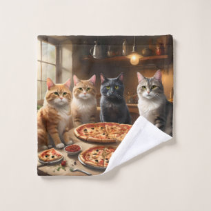 Toalha De Rosto Pizza É Servida, Disse Os Gatos,