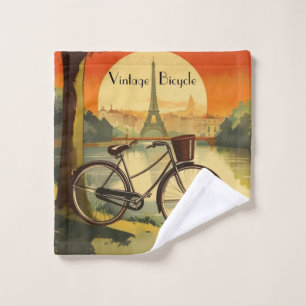 Toalha De Rosto Poster de viagens de bicicleta, personalizável em 