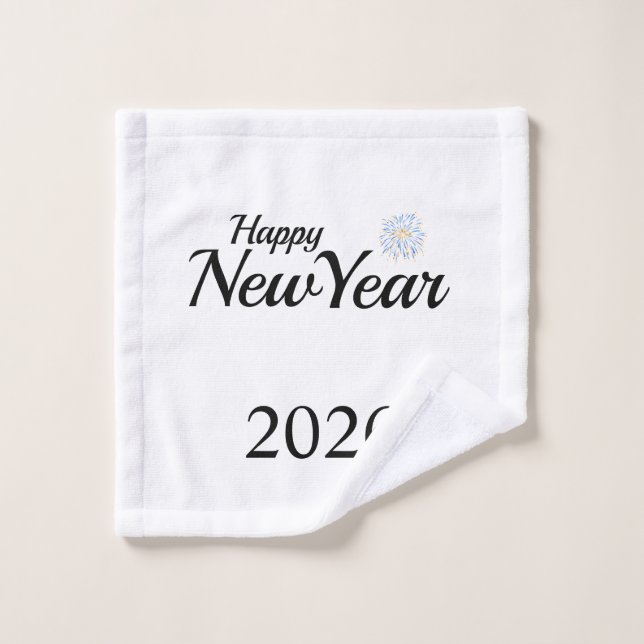 Toalha De Rosto Presente Personalizado de Ano Novo Feliz (Pano de lavar)