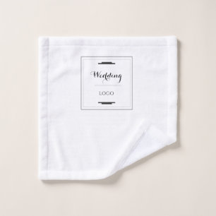Toalha De Rosto Presente Personalizado Moderno Casamento Elegante